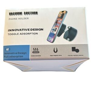 Source Unknown Black Vacuum Magnetic Phone Stand